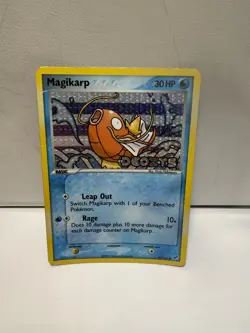 Pokemon TCG Magikarp 64/107 EX Deoxys Stamped Reverse Holo Card MP - Image 1