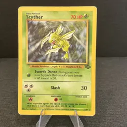 Scyther 26/64 Jungle Rare Non-Holo Vintage Pokemon TCG Card - Played Condition - Image 1