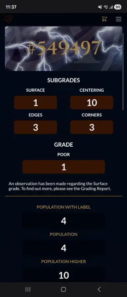 Pokemon Card - Crystal Holo Lugia 149/147 AQUAPOLIS ACE 1 POP 4 - Image 4