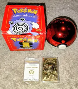 Pokemon Burger King 23K Gold Plated Poliwhirl Promo Card. Vintage 1999 Rare. - Image 1