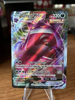 Pokemon TCG Gengar VMAX 157/264 Swsh08: Fusion Strike Holo Card Mint Condition - Image 1
