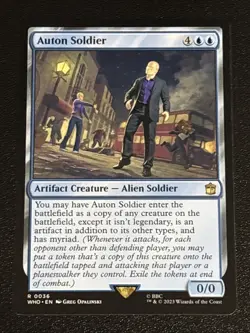 MTG Universes Beyond: Doctor Who Auton Soldier 0036 NM Rare - Image 1