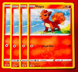 4x Vulpix 029/264 Pokemon TCG Fusion Strike NM Playset Lot Common - Image 1