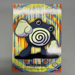 Pokemon Topps TV Series 2 Sticker Poliwhirl 61 LP - Image 1