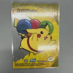 Pokemon Topps Pikachu PC1 First Edition Blue TV Animation Clear - Image 2