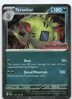 Tyranitar 135/193 (Paldea Evolved Stamp) Cosmos Holo NM Pokemon - Image 1