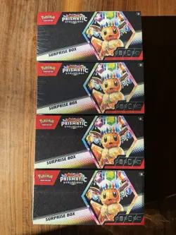 Pokemon TCG Scarlet And Violet Prismatic Evolutions Surprise Box Lot Of 4 - Image 1