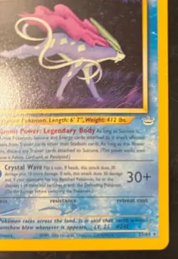 2001 Pokemon TCG Suicune 27/64 Neo Revelation Regular Ungraded - Image 5