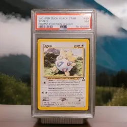 2001 POKEMON PROMO Togepi BLACK STAR POKEMON LEAGUE. PSA 7 - Image 1