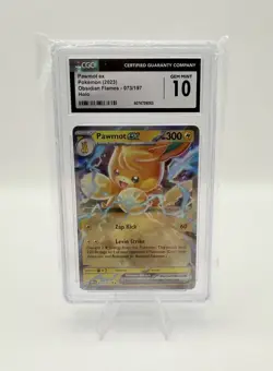 Pawmot ex 073/197 CGC Graded 10 Gem Mint SV03: Obsidian Flames Holo Pokemon TCG - Image 1