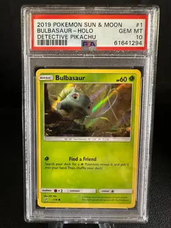Bulbasaur 1/18, Detective Pikachu, Pokemon, PSA 10 - Image 1