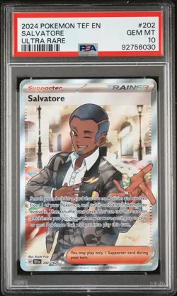 Salvatore 202/162 - PSA 10 - Temporal Forces - Holo Ultra Rare - Pokemon TCG - Image 1
