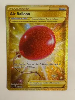 Pokemon TCG Air Balloon 213/202 Sword & Shield Gold Secret Rare Holo NM - Image 1
