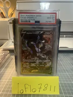 Pokemon TCG 2021 Swsh05: Battle Styles Urshifu v #151/163 PSA 10 Single Strike - Image 1