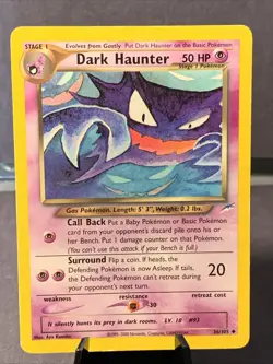 Pokemon TCG Dark Haunter Neo Destiny #36/105 Regular Uncommon 2000 VTG WOTC - Image 1