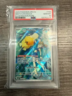 2025 Pokemon Destined Rivals #193 Misty's Psyduck Illustration Rare PSA 10 - Image 1