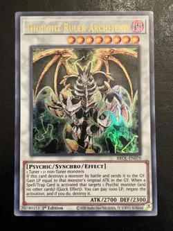 Yu-Gi-Oh TCG Thought Ruler Archfiend BROL EN070 1st edition NM - Image 1