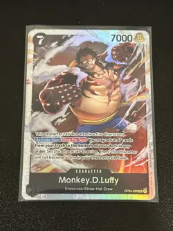 Monkey D Luffy OP04-090 SR Kingdoms of Intrigue NM One Piece Card Game - Image 1