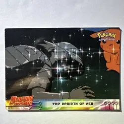 The Rebirth Of Ash 38 Black Label Topps Mewtwo Strikes Pokemon Movie Card 1999 - Image 1