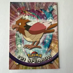 1999 Topps Series 1 Pokemon Card Spearow #21 Blue Label - Image 1