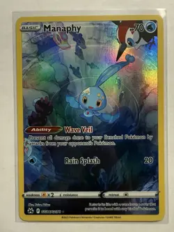 Pokemon TCG Crown Zenith Manaphy Ultra Rare Holo Card GG06/GG70 - Image 1