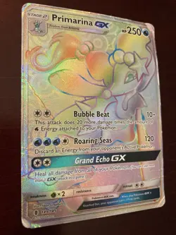 Primarina GX 149/145 Sun & Moon Guardians Rising Secret Rare Pokemon TCG Card - Image 3