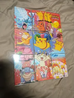 Topps Pokemon TV Animation Series 2. 9 Card Puzzle Set VHTF Rare NM/LP - Image 1