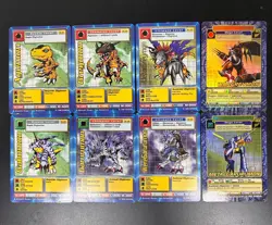 2001 Digimon Digital Monsters Metalgarurumon Foil And Wargreymon Holo Cards - Image 1