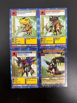 2001 Digimon Digital Monsters Metalgarurumon Foil And Wargreymon Holo Cards - Image 2