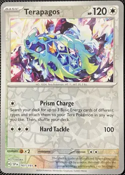 Terapagos 161/191 Sv08: Surging Sparks Reverse Holo - Pokemon Card - Image 1