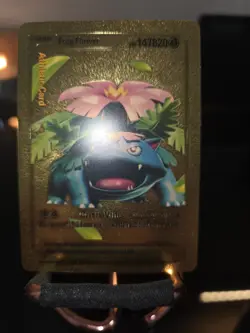 Pokemon Frog Flower Gold Foil Fan Art Display Card Hp147820 - Image 2