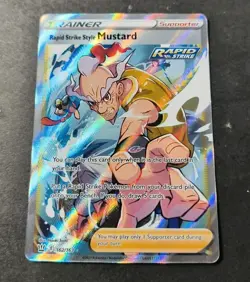 Pokemon Battle Styles Rapid Strike Style Mustard Full Art Trainer Card... - Image 1