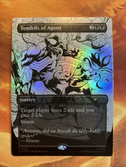 MTG Foil Borderless Tendrils of Agony SLD: Spider-Man: Venom Unleashed (Inks) - Image 1
