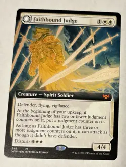 MTG Magic the Gathering Faithbound Judge Extended Art (348/596) Crimson Vow NM - Image 1