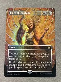 Flare of Fortitude (Borderless FOIL) - Modern Horizons 3 - NM MTG - Image 1