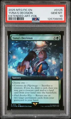 2025 Magic The Gathering Final Fantasy Commander #0125 Yuna'S Decision PSA10 - Image 1