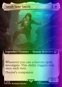 MTG Magic the Gathering Sarah Jane Smith (938/1442) Doctor Who LP FOIL- SURGE - Image 1