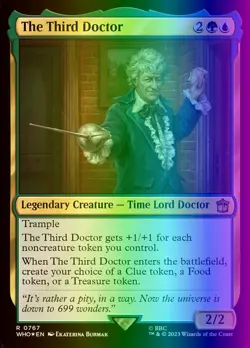 MTG Magic the Gathering The Third Doctor (767/1442) Doctor Who LP FOIL- SURGE - Image 1