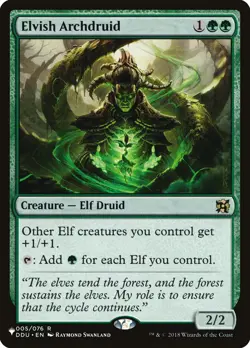 MTG Magic the Gathering Elvish Archdruid (DDU-5/2934) The List LP - Image 1