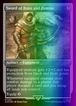 MTG Sword of Feast and Famine (261/324) Assassin's Creed LP FOIL - Image 1