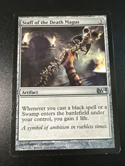 MTG Magic the Gathering Staff of the Death Magus (219/262) Magic 2014 LP - Image 1