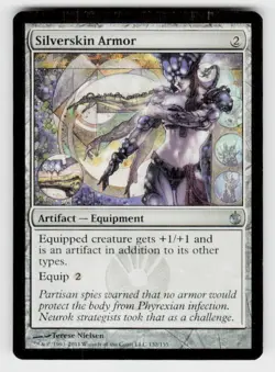 Mirrodin Besieged #132 Silverskin Armor - Image 1