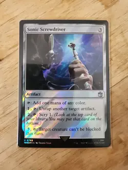 MTG Universes Beyond: Doctor Who Surge Foil U Sonic Screwdriver 0789 NM - Image 1