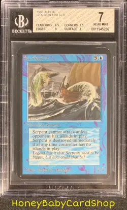 MTG Limited Edition Alpha 1993 Sea Serpent BGS 7.0 NM Old School 93/94 - Image 1