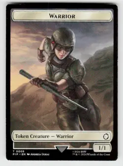 Universes Beyond: Fallout #10 // 5 Soldier (0010) // Warrior Double-Sided Token - Image 2