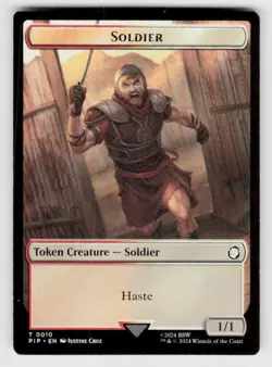 Universes Beyond: Fallout #10 // 12 Soldier (0010) // Food (0012) Token - Image 1