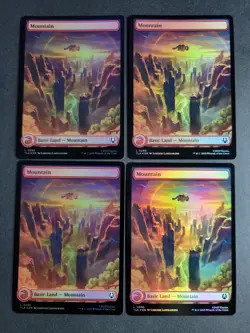 Mountain 0290 (X4 Foil) Land MTG Avatar - Image 1
