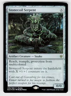 Throne of Eldraine #235 Stonecoil Serpent Foil - Image 1