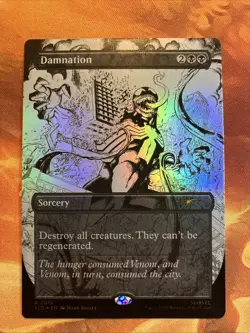 MTG Foil Borderless Damnation SLD: Marvel's Spider-Man: Venom Unleashed (Inks) - Image 1