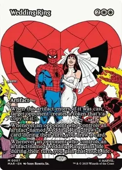 Magic The Gathering Spider-Man Wedding Ring Mythic #0007 Borderless Regular - Image 1